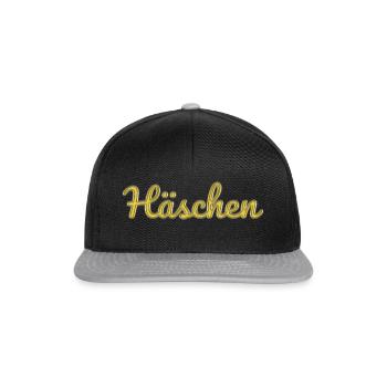 Häschen - Snapback Cap - Schwarz/Grau - Vorne
