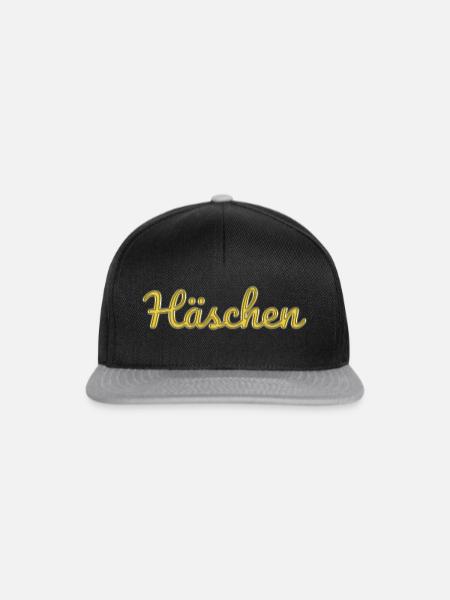 Häschen - Snapback Cap - Schwarz/Grau