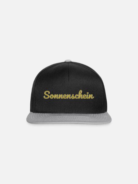 Sonnenschein - Snapback Cap - Schwarz/Grau