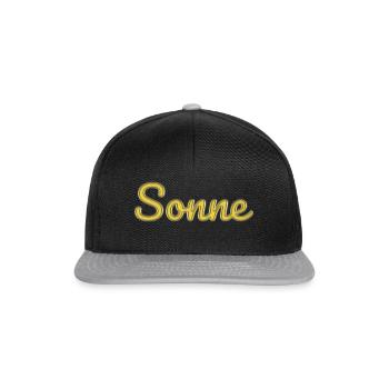 Sonne - Snapback Cap - Schwarz/Grau - Vorne