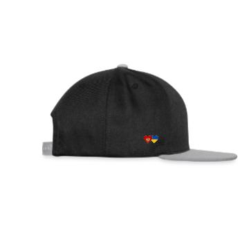 Montenegro Ukraine Flagge - Snapback Cap - Schwarz/Grau - Rechts
