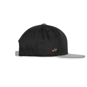 Allemagne Turkménistan Drapeau Coeur - Casquette snapback - noir/gris - Droite