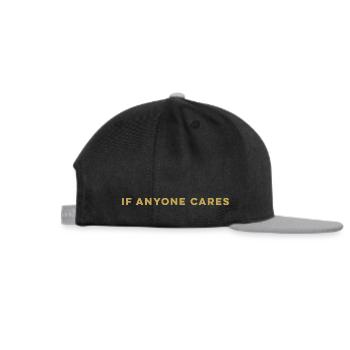 IF ANYONE CARES - Snapback Cap - Schwarz/Grau - Rechts