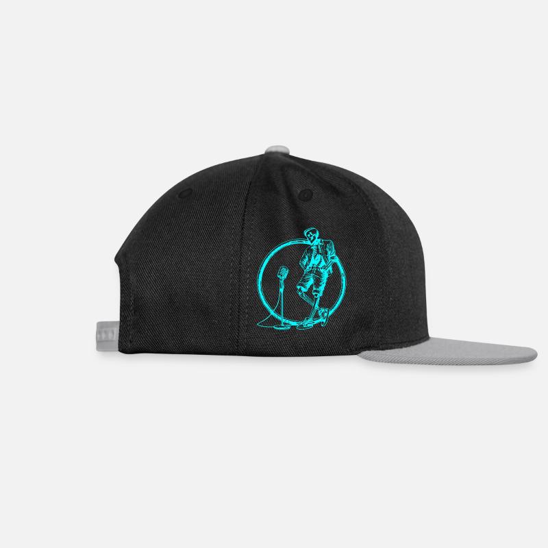 Flatguy on mic - Snapback Cap - Schwarz/Grau
