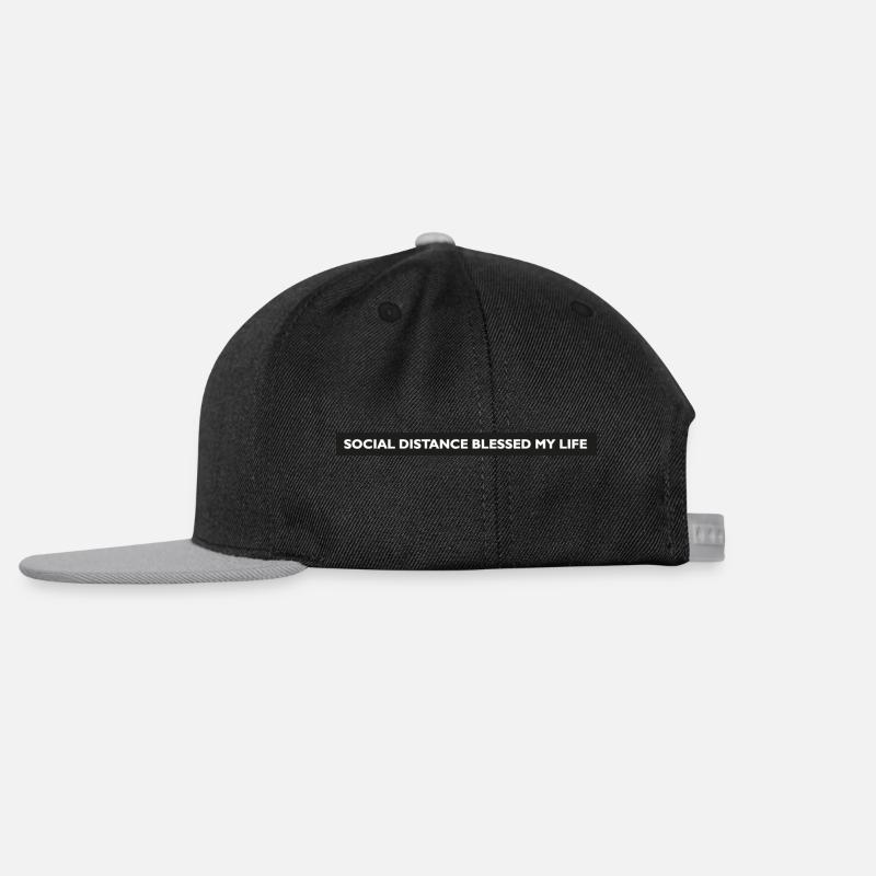 Social Distance - Snapback Cap - Schwarz/Grau
