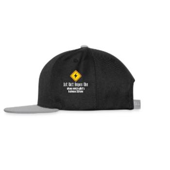 Volt Watt Ampere Ohm Ohne Mich Gibts Keinen Strom - Snapback Cap - Schwarz/Grau - Links