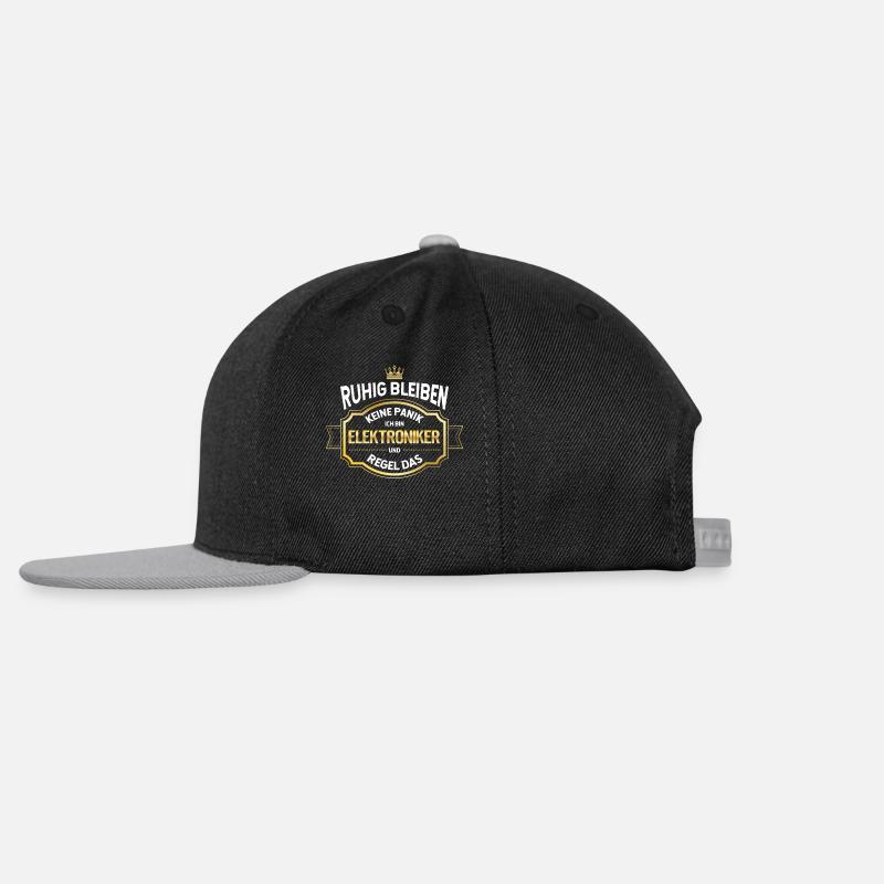 Ich bin Elektroniker und Regel das Elektroniker - Snapback Cap - Schwarz/Grau