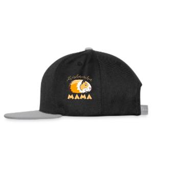 Meerschweinchen Mama Meerschweinchen Mama Fu - Snapback Cap - Schwarz/Grau - Links