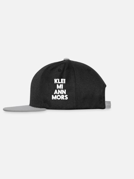Klei mi ann Mors lustiges plattdeutsch Norden Kl - Snapback Cap - Schwarz/Grau
