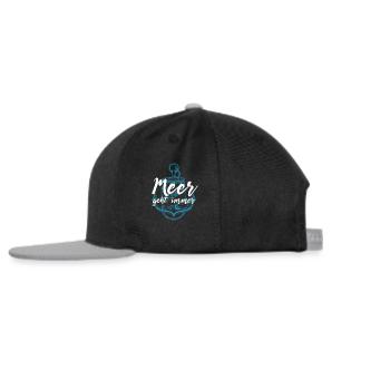Meer geht immer Seemann Segler Anker, - Snapback Cap - Schwarz/Grau - Links