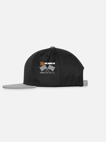 24H Rennen immer hart am Gas Geschwindigkeit Auto - Snapback Cap - Schwarz/Grau