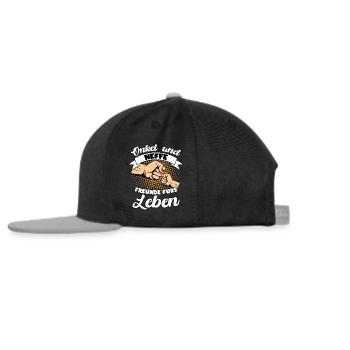 Onkel und Neffe Freunde fürs Leben - Snapback Cap - Schwarz/Grau - Links