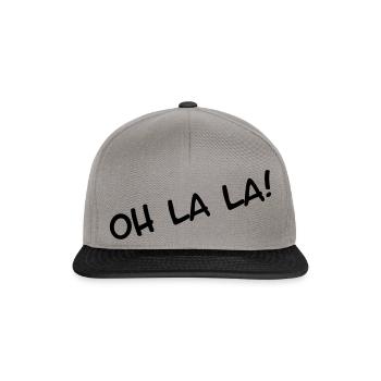 oh la la joy exclamation - Snapback Cap - graphite/black - Front