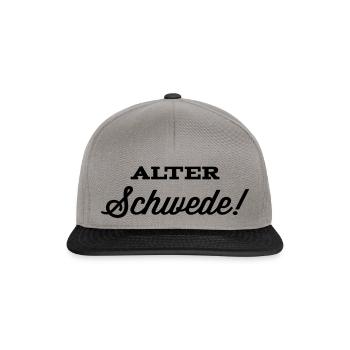 Alter Schwede - Farbwechsel, personalisierbar - Snapback Cap - Graphit/Schwarz - Vorne
