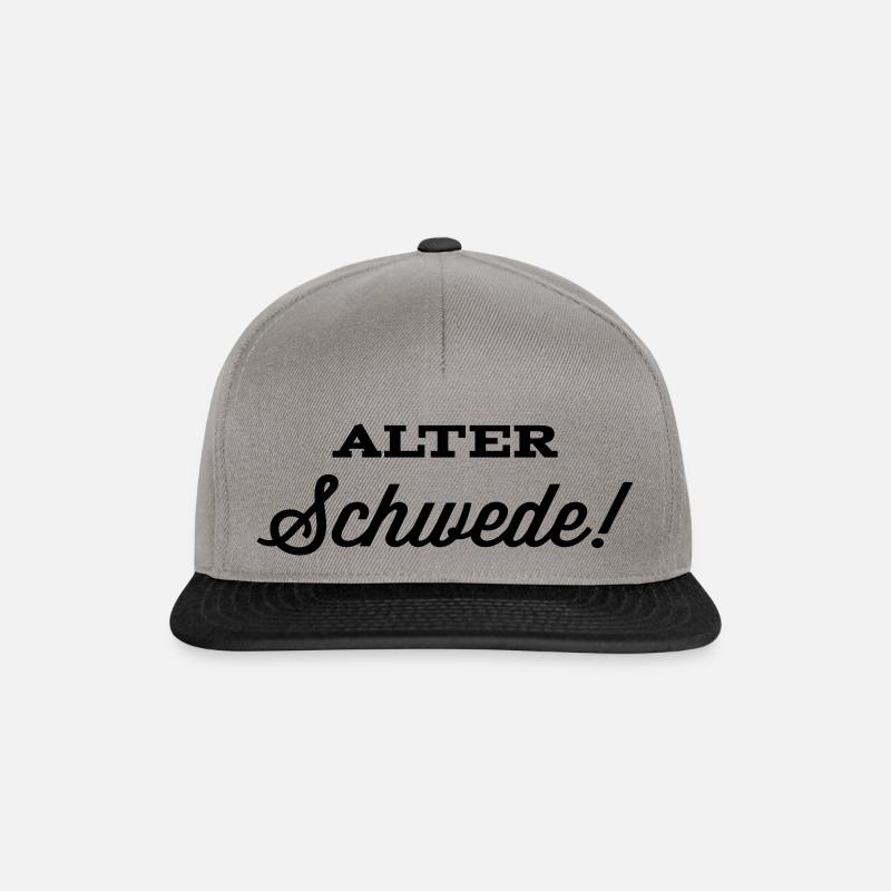 Alter Schwede - Farbwechsel, personalisierbar - Snapback Cap - Graphit/Schwarz