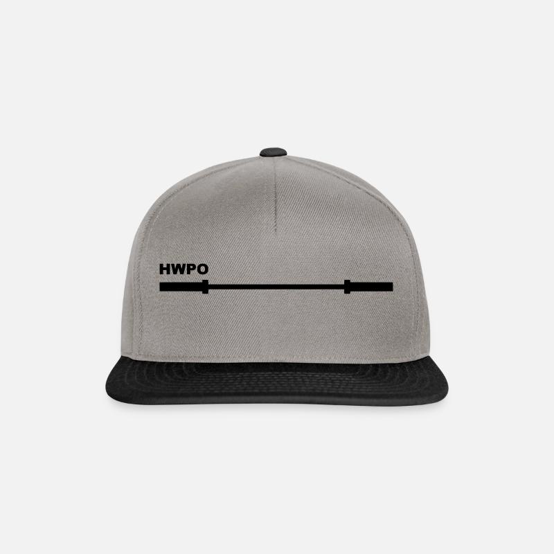 Barbell Langhantel HWPO Motiv - Snapback Cap - Graphit/Schwarz