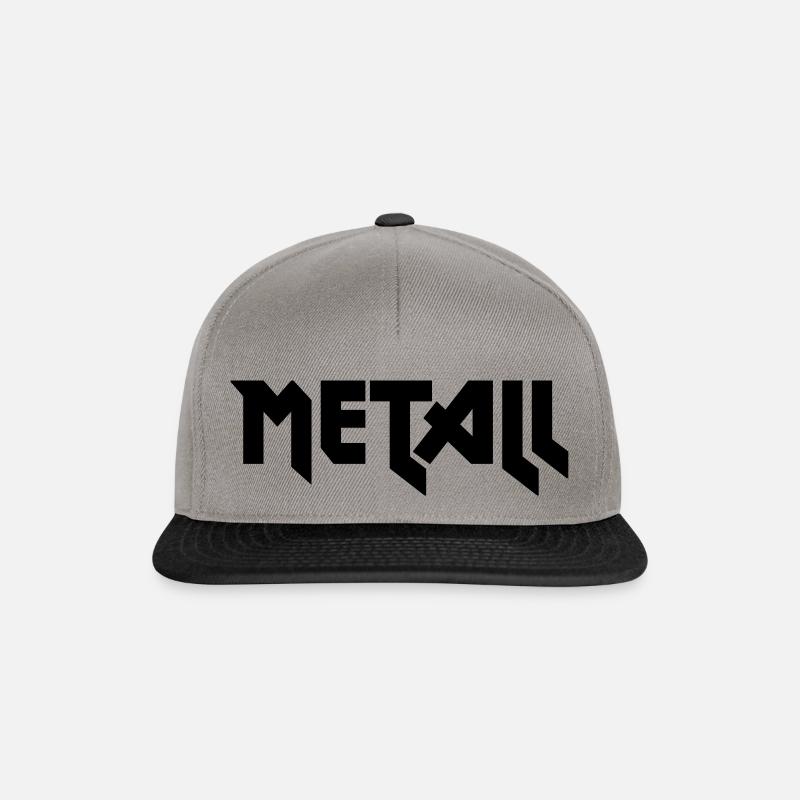 Metall - Snapback Cap - Graphit/Schwarz