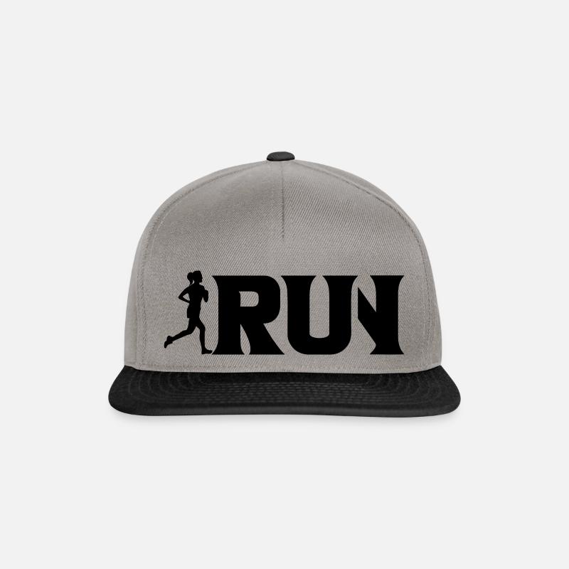 Fille de course - Casquette snapback - gris graphite/noir