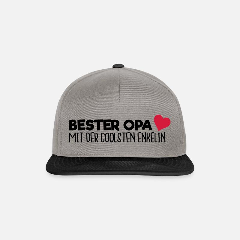 Bester Opa - Snapback Cap - Graphit/Schwarz