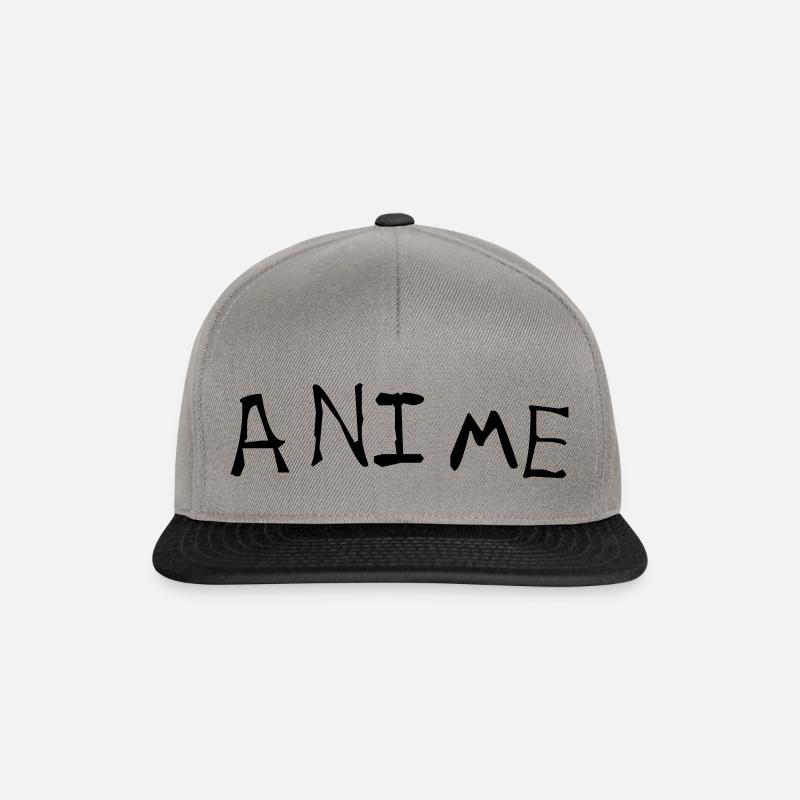 Anime gothique - Casquette snapback - gris graphite/noir