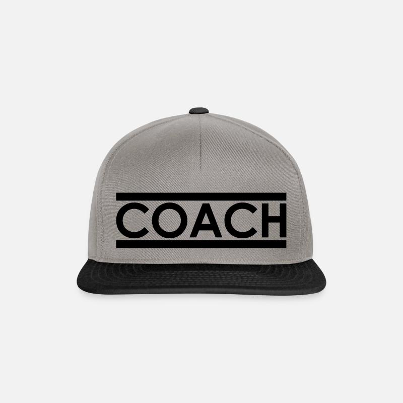 Coach / formateur - Casquette snapback - gris graphite/noir