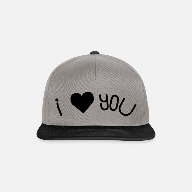 I Love You - Snapback Cap - Graphit/Schwarz