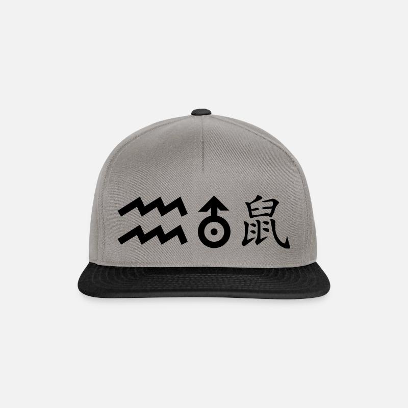 Aquarius Uranus Rat - Snapback Cap - graphite/black