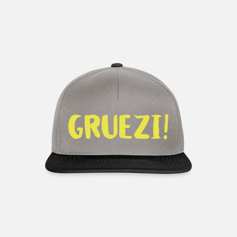 Grüezi Schweizer Hallo - Snapback Cap - Graphit/Schwarz