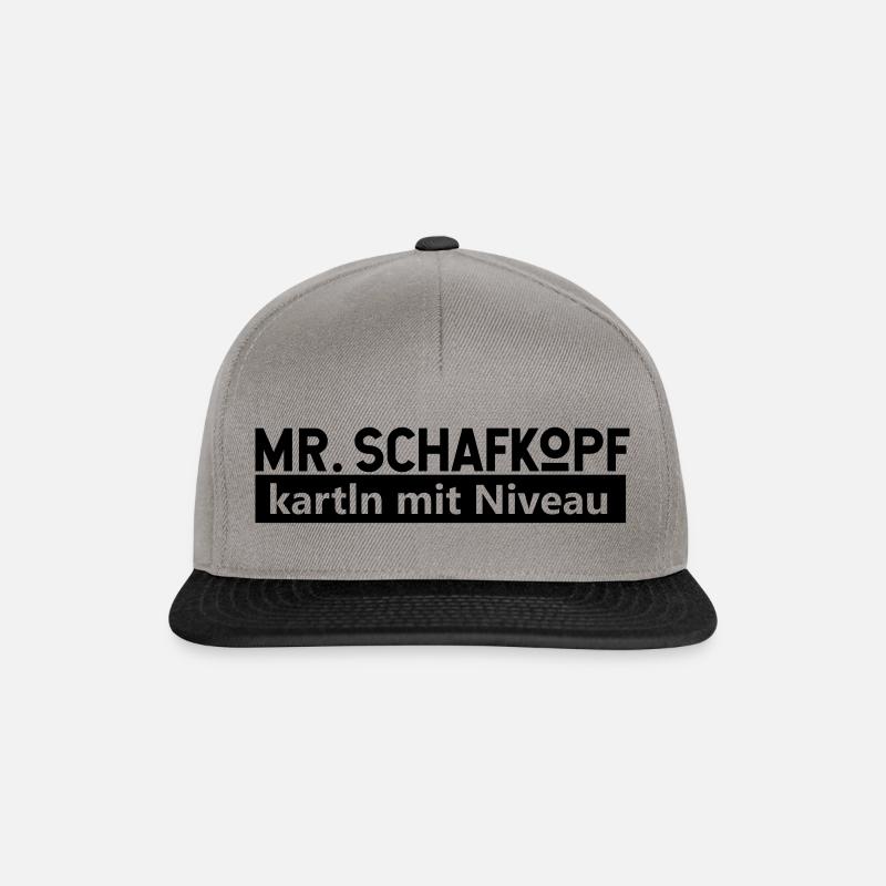 Mr Schafkopf - schafkopfen mit Nivau - Snapback Cap - Graphit/Schwarz