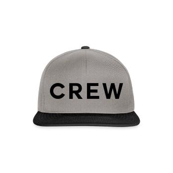 crew - im Team gehts einfach besser - Snapback Cap - Graphit/Schwarz - Vorne