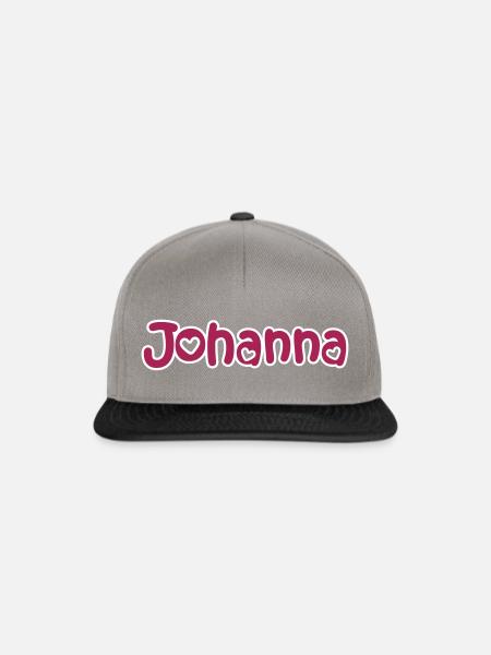 Johanna Name Vorname Mädchenname Taufe Namenstag - Snapback Cap - Graphit/Schwarz