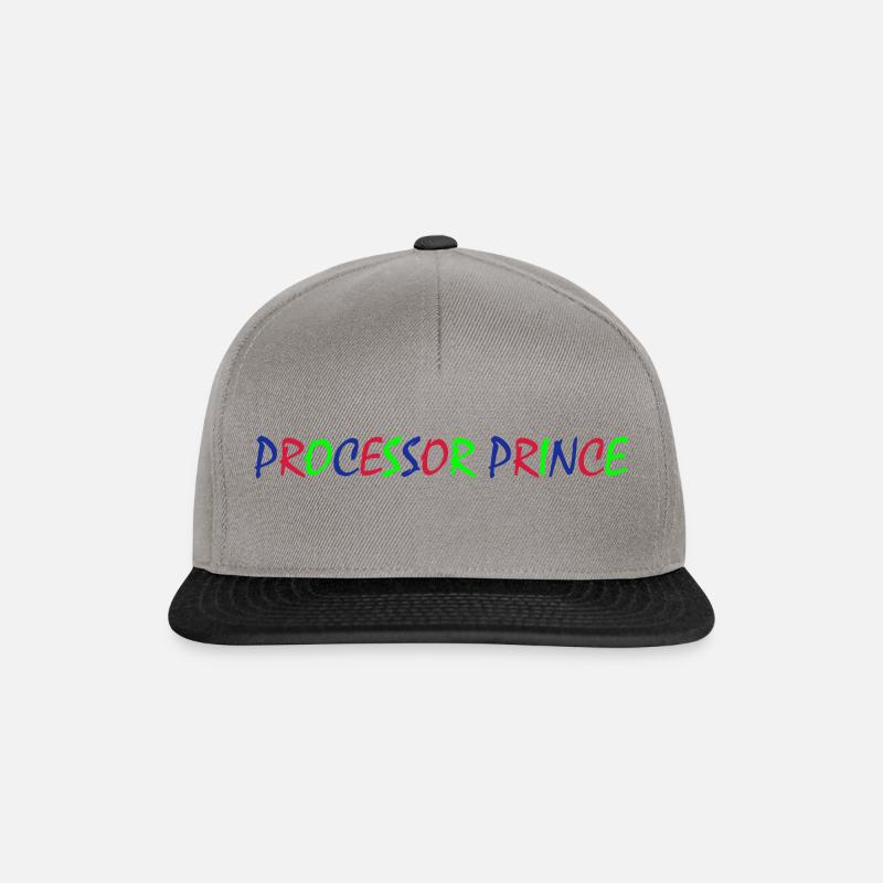 Processor Prince – Bunte Typografie - Snapback Cap - Graphit/Schwarz