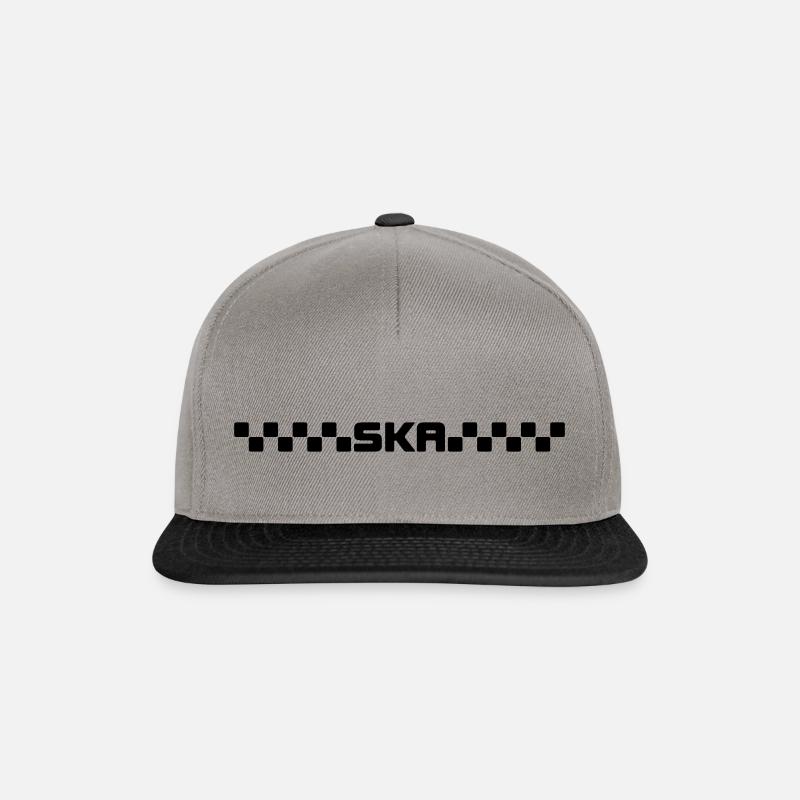 Ska schwarz-weiss karos - Snapback Cap - Graphit/Schwarz