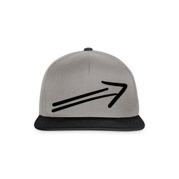 Arrow Symbol 14 Artboard 14 - Snapback Cap - graphite/black - Front