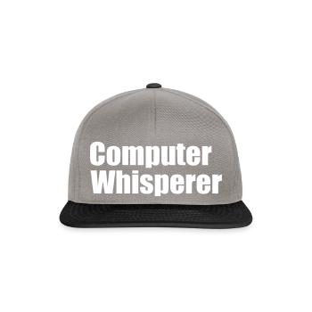 computer whisperer - Snapback Cap - graphite/black - Front