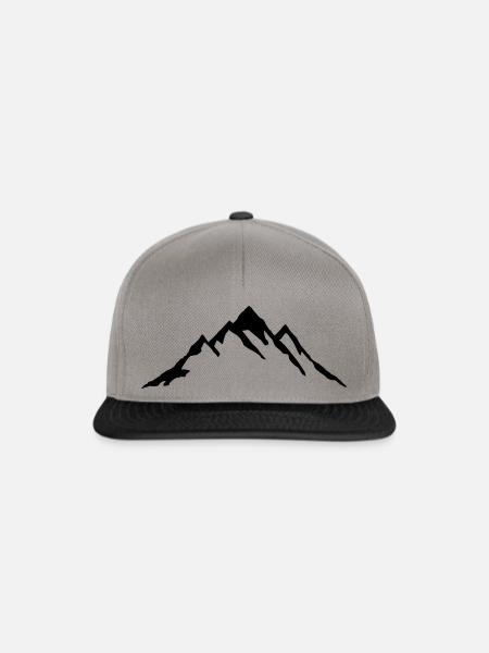 Berg, Berge - Snapback Cap - Graphit/Schwarz