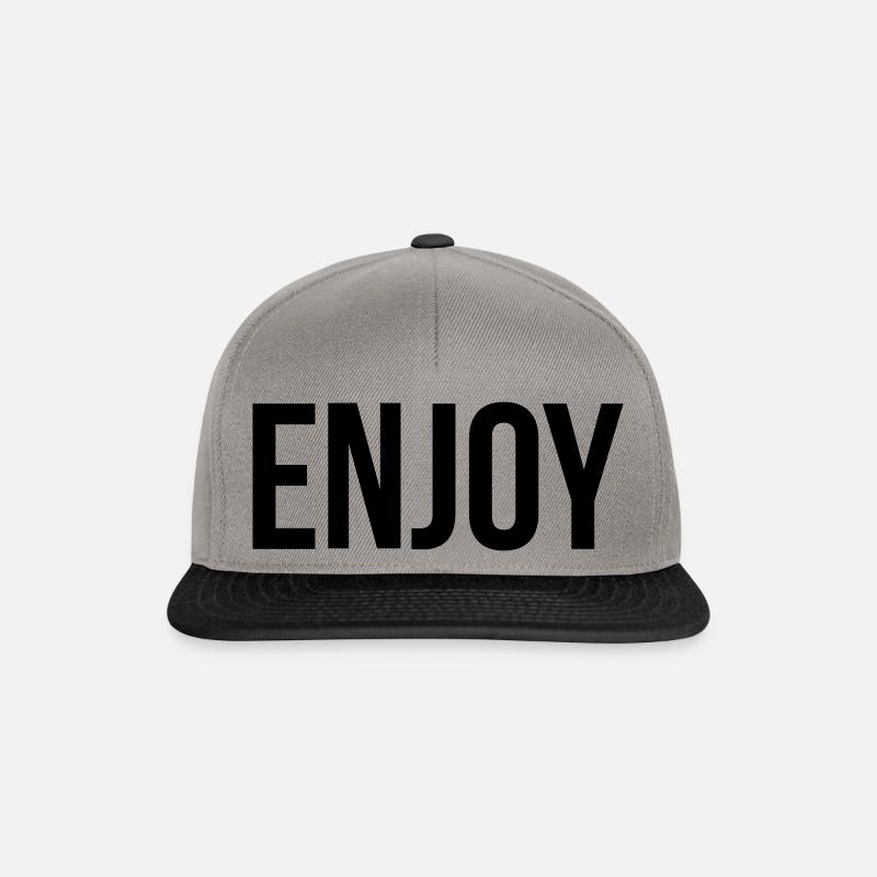 ENJOYSpruch - Snapback Cap - Graphit/Schwarz