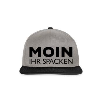 Moin, ihr Spacken - Snapback Cap - Graphit/Schwarz - Vorne