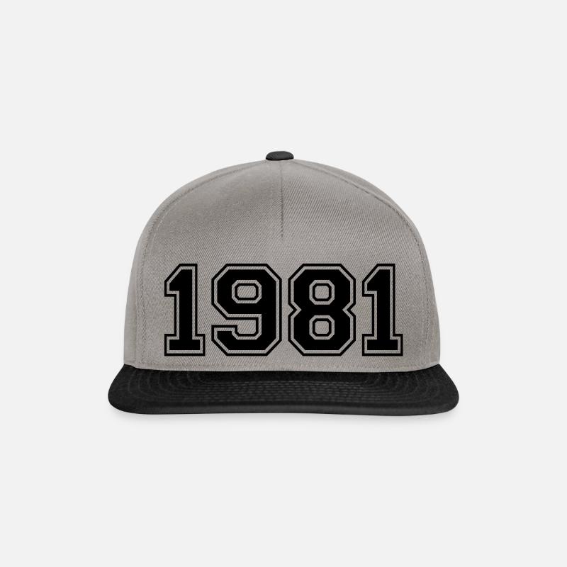 1981 - Casquette snapback - gris graphite/noir