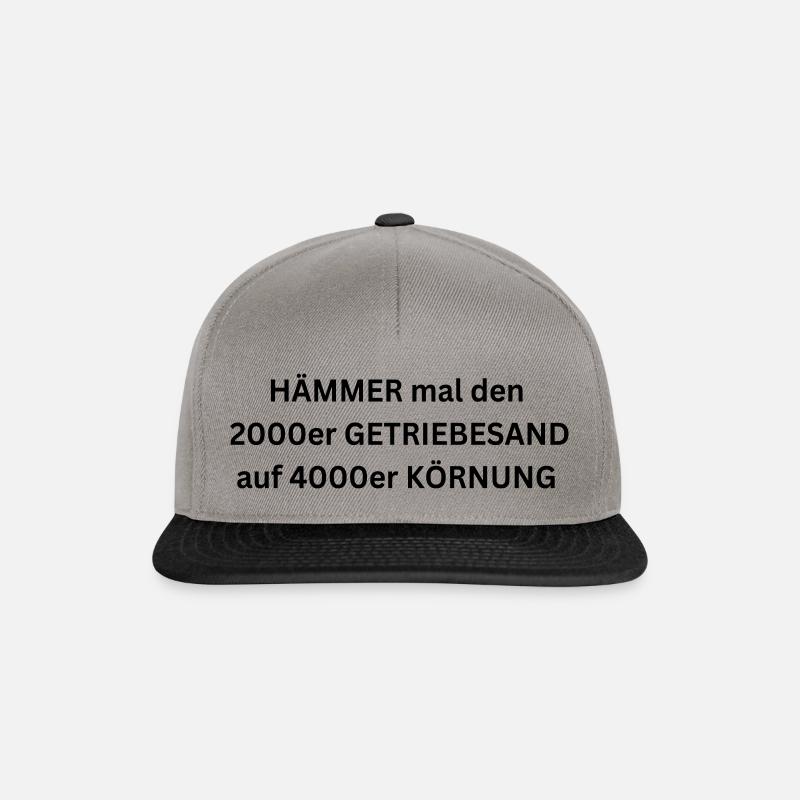Getriebesand hämmern - KFZ-Mechaniker Spruch - Snapback Cap - Graphit/Schwarz