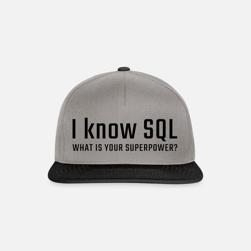 I know SQL - Snapback Cap - graphite/black