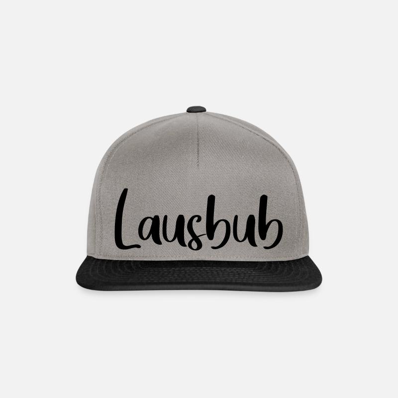 Lausbub - freche wilde Jungs - Snapback Cap - Graphit/Schwarz