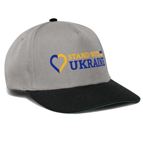 Stand With Ukraine Support Solidarität Herz Flagge - Snapback Cap