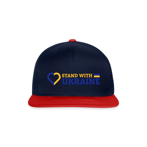 Stand With Ukraine Support Solidarität Herz Flagge - Snapback Cap