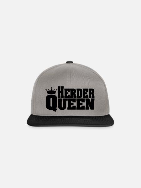 HERDER QUEEN Hollandse Herder - Snapback Cap - Graphit/Schwarz
