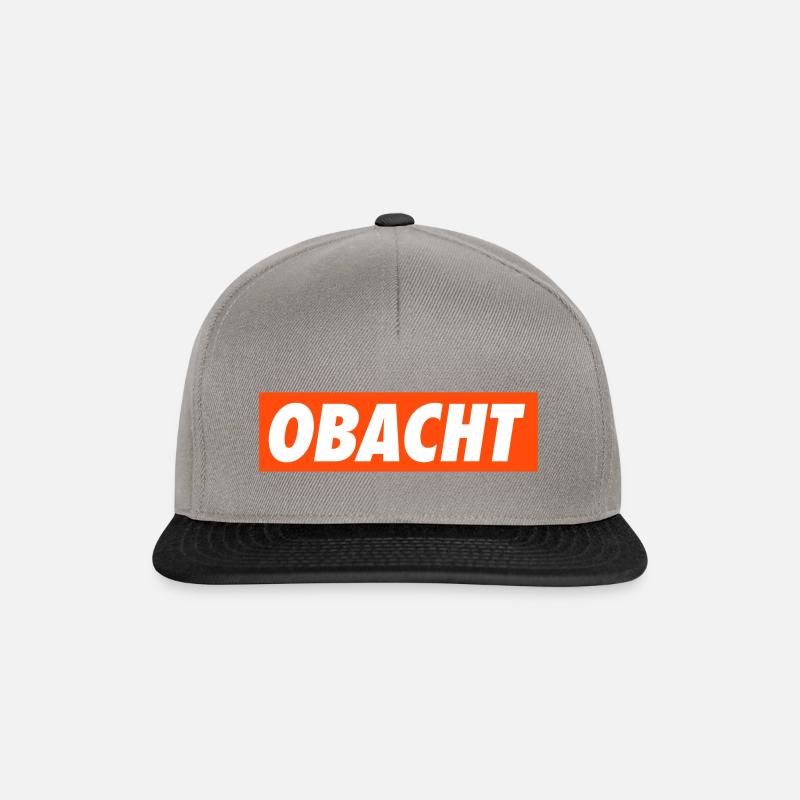 Obacht - Snapback Cap - Graphit/Schwarz
