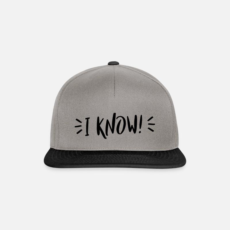 I know - Snapback Cap - graphite/black