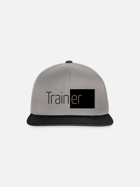 Trainer – Sportler Fitness - Snapback Cap - Graphit/Schwarz