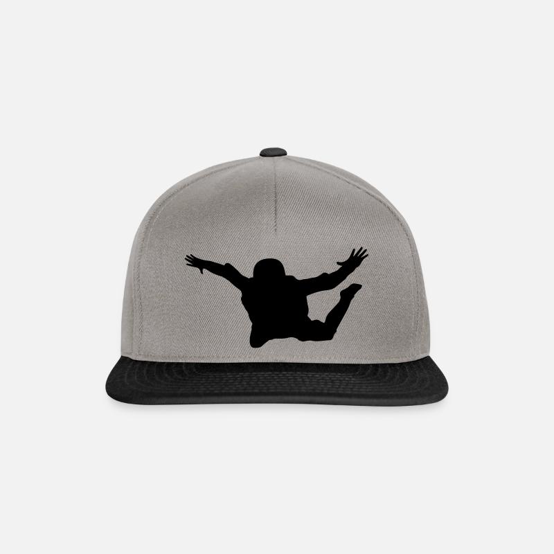 parachutiste - Casquette snapback - gris graphite/noir