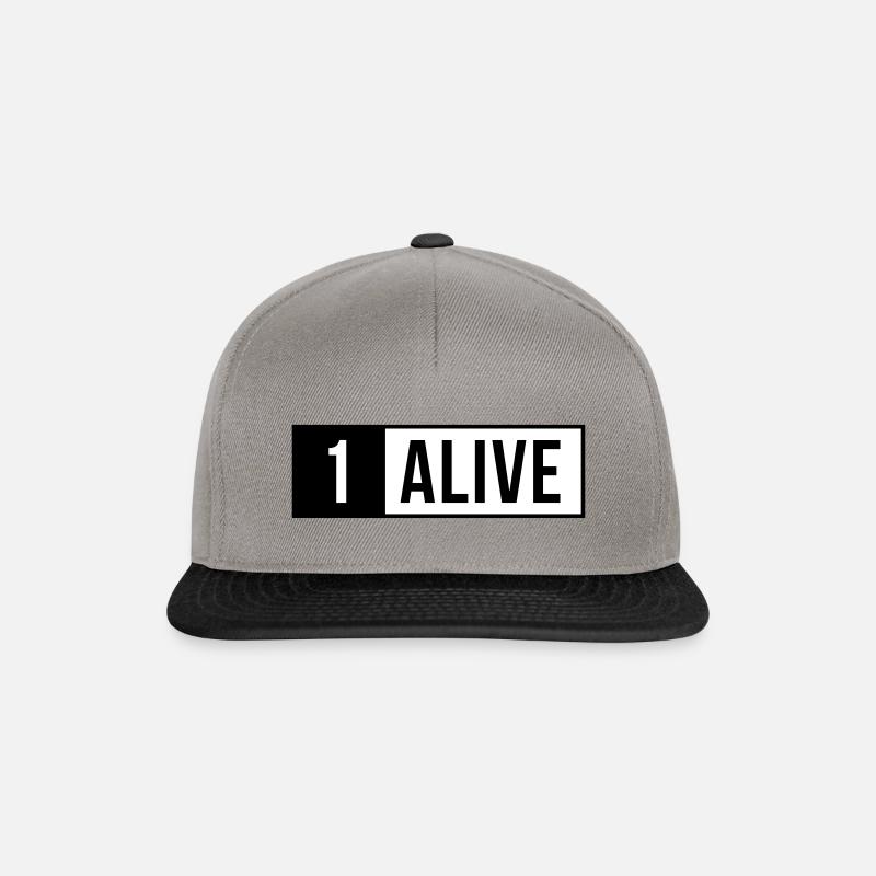 PUBG Print "One Alive" - Snapback Cap - Graphit/Schwarz